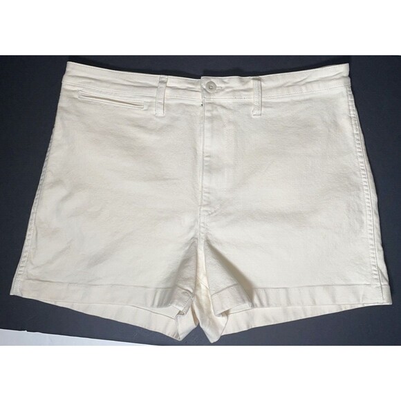 Madewell Women's Emmett High Rise Shorts Ivory Denim NWT Off-white 32 NEW - Picture 15 of 15